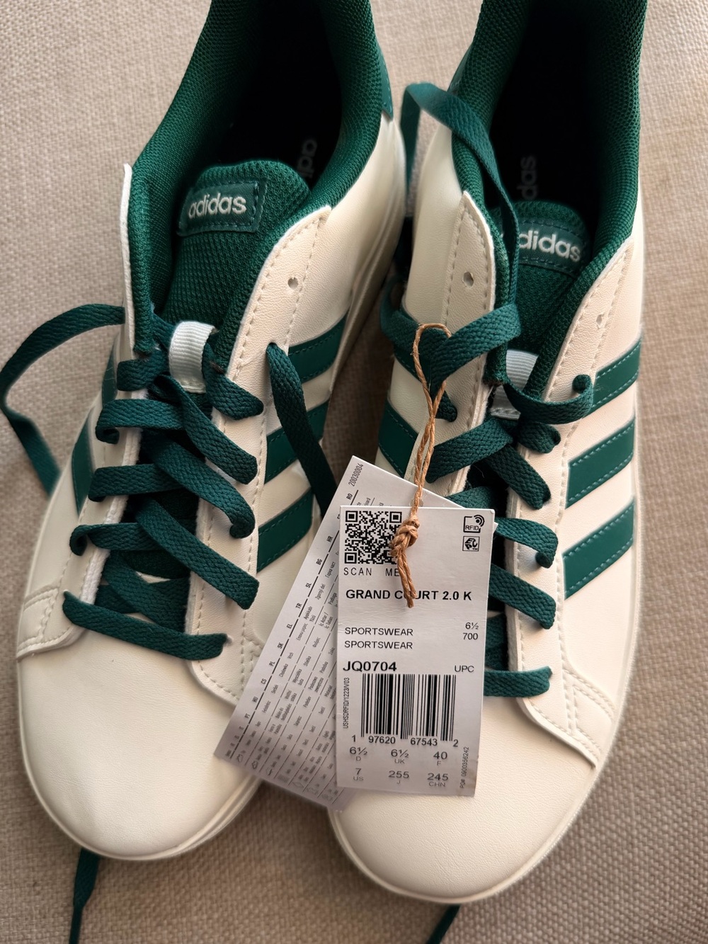 Adidas Women’s Cream & Dark Green Classic Sneaker